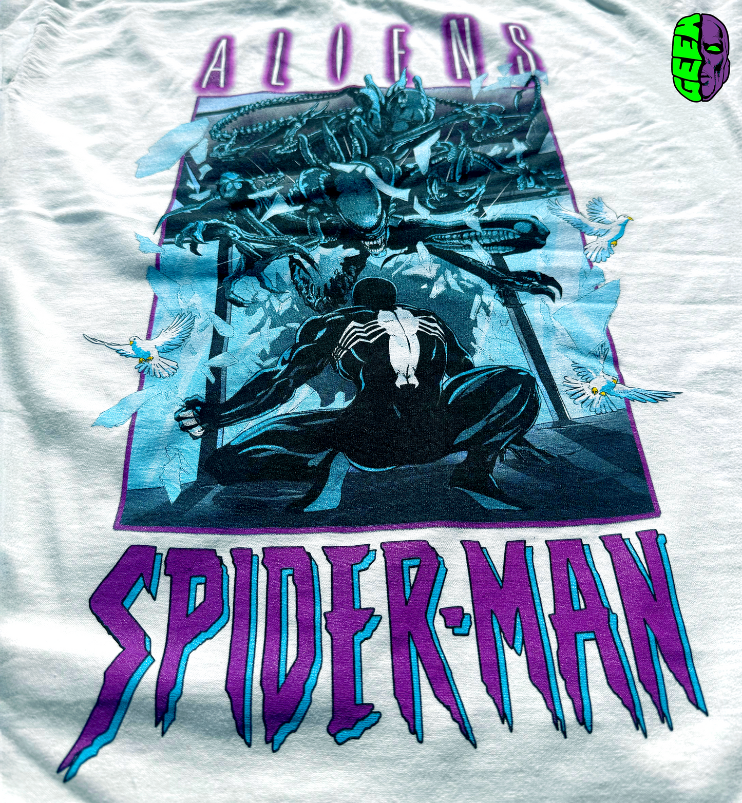 ALIENS VS SPIDER-MAN T-SHIRT