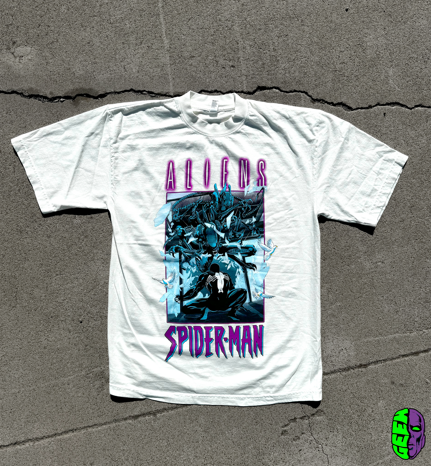 ALIENS VS SPIDER-MAN T-SHIRT