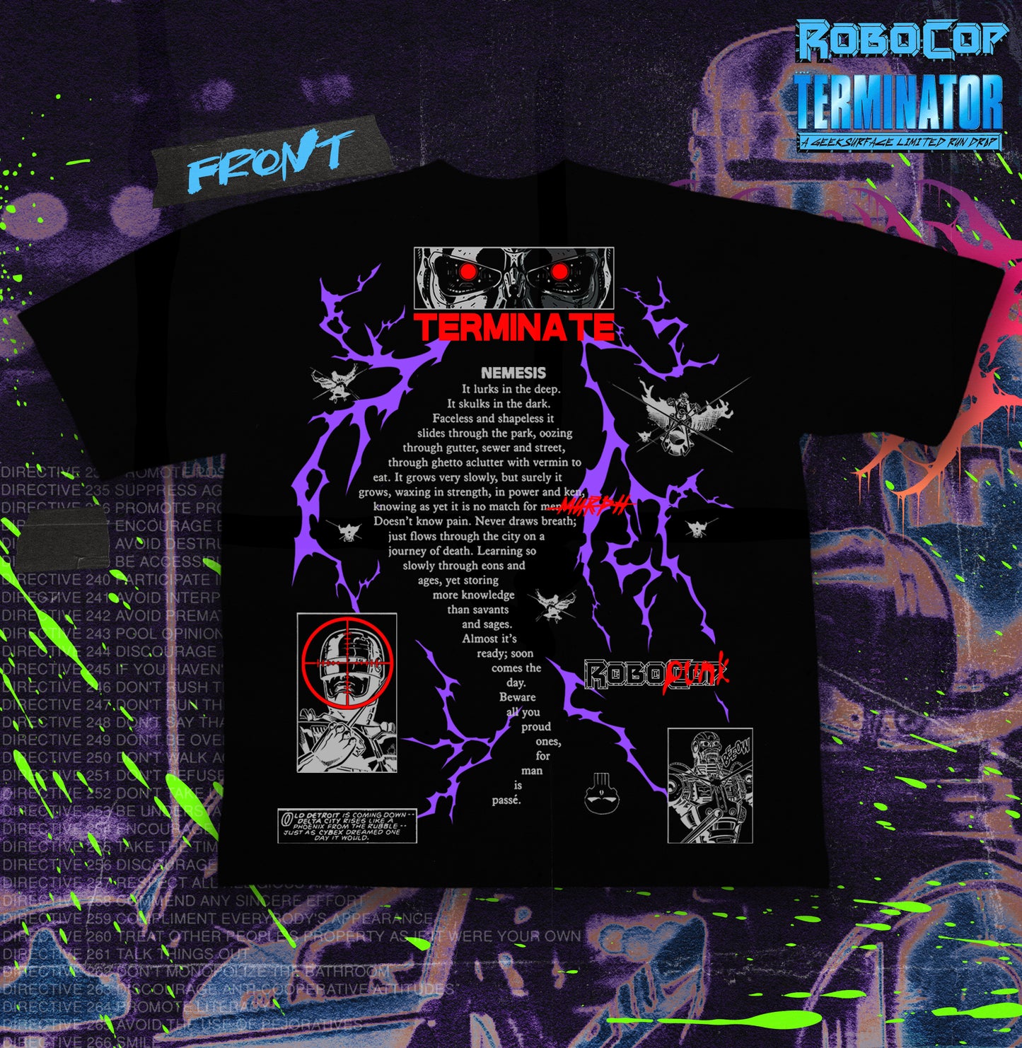 ROBOCOP VS TERMINATOR - T-SHIRT